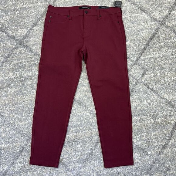 Liverpool Womens Jeans Madonna Legging Ponte Knit Stretch Burgundy 12 Petite - Picture 1 of 12
